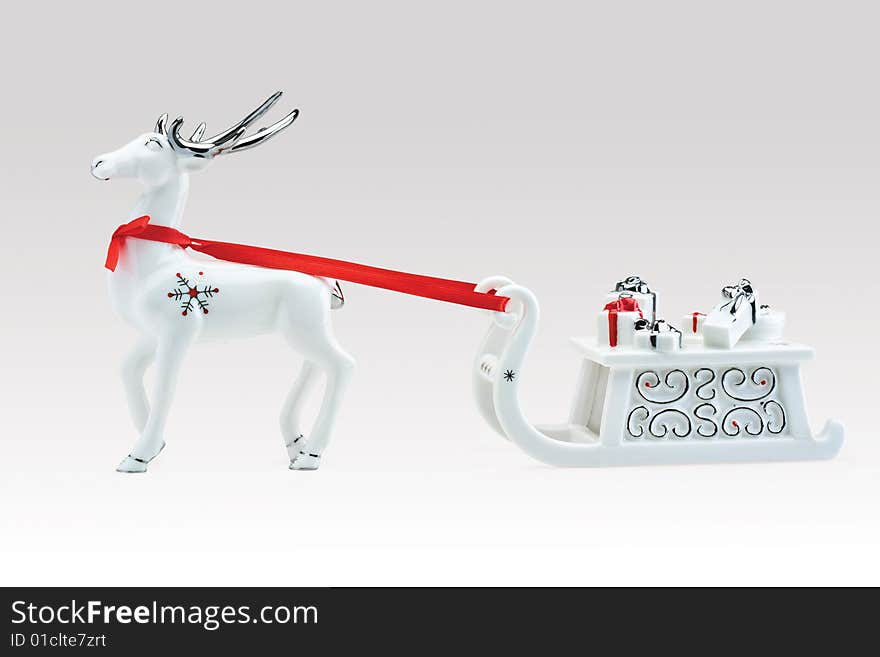 Reindeer with Santa s sleigh