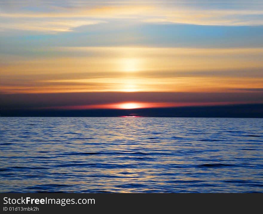 Evening sky at the Baltic sea. Evening sky at the Baltic sea