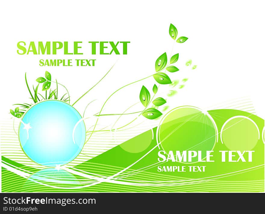 Green environmental background. Vector file. Green environmental background. Vector file