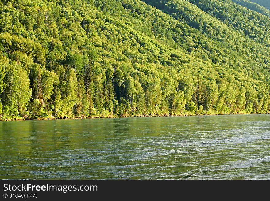 River in the mountains landscape