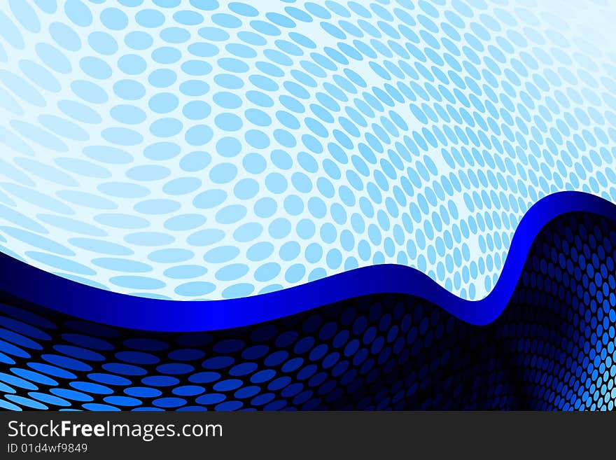 Vector illustration of Blue Spot Pattern