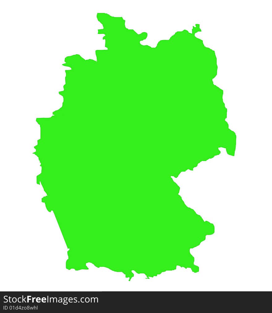 Federal Republic Of Germany Map Outline