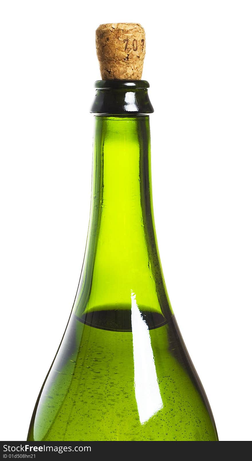 Green bottle isolated on white