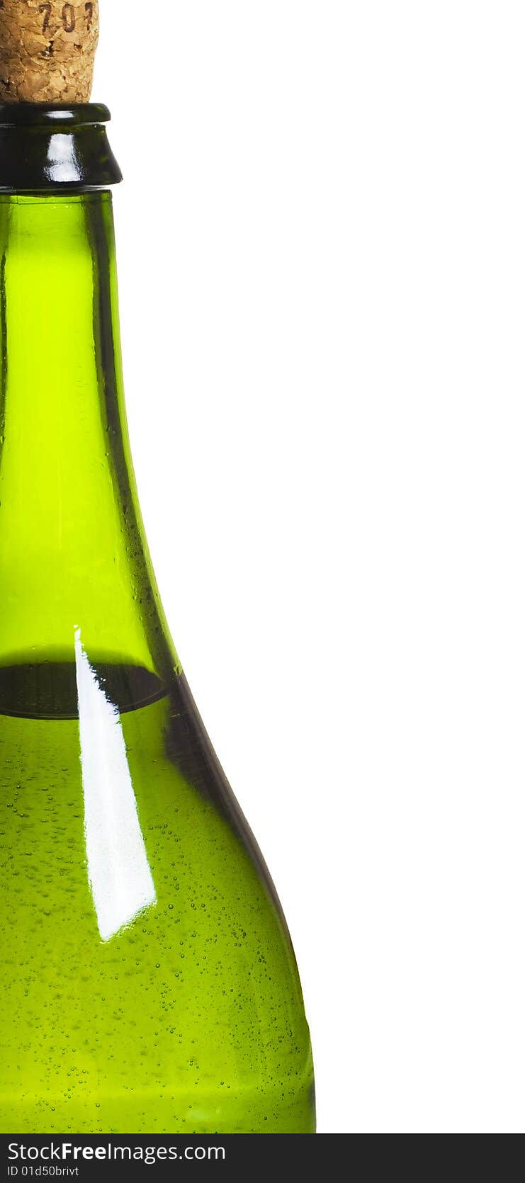 Green bottle isolated on white