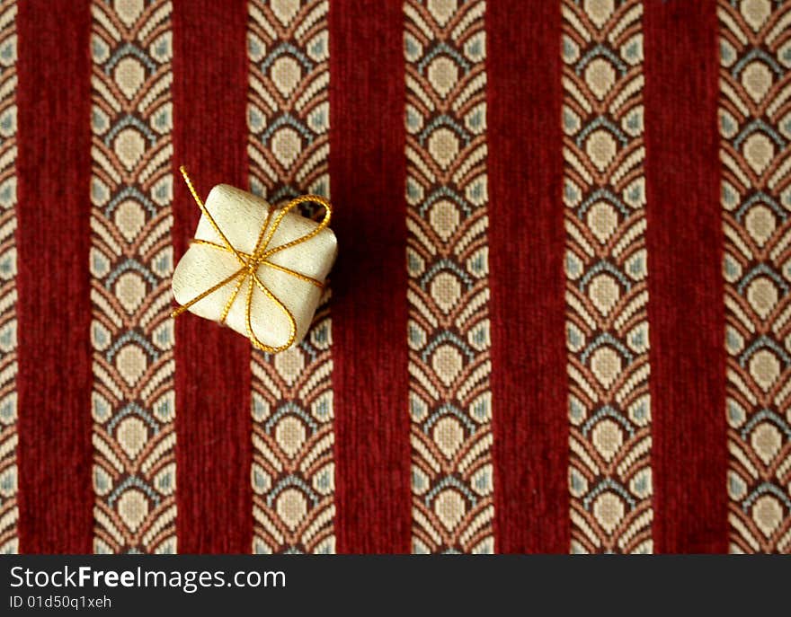 Small box on pattern background. Small box on pattern background