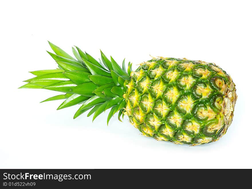 Fresh pineapple isolated on the white background