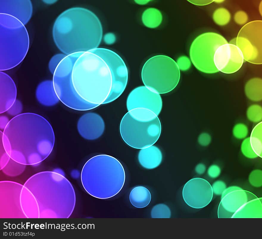 Abstract Background of Color Circles.