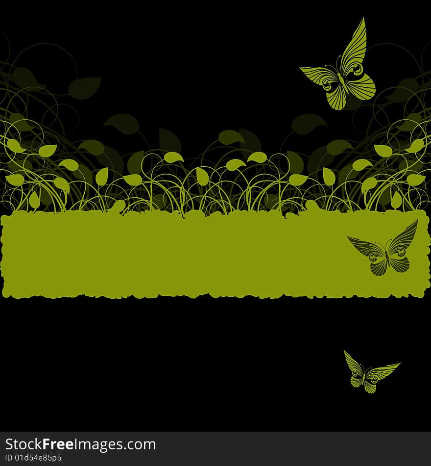 Background with green  plant