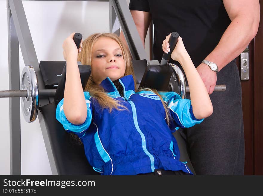 Occupation by sport, girl in atheletic common-room