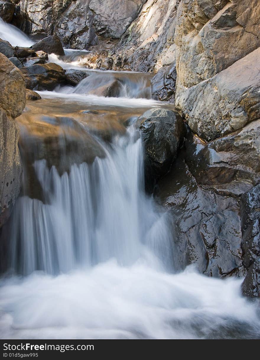 Small waterfall between the rocks