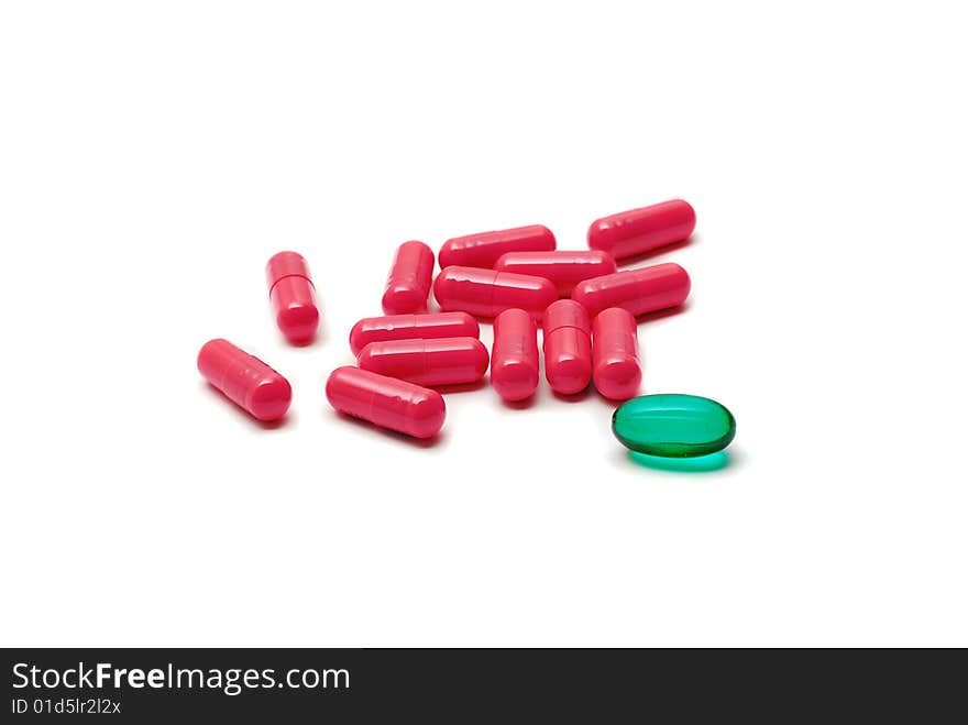 Pills isolated