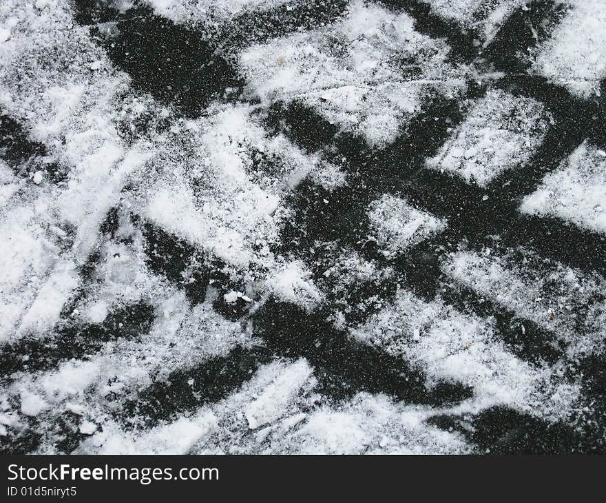 Marks on the ice