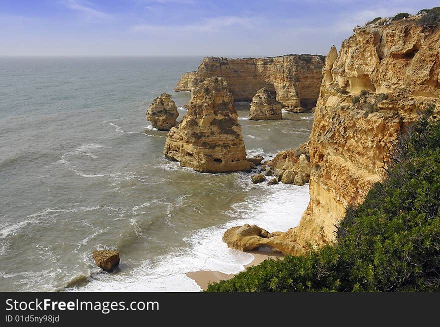 Marinha Beach in Algarve, Portugal