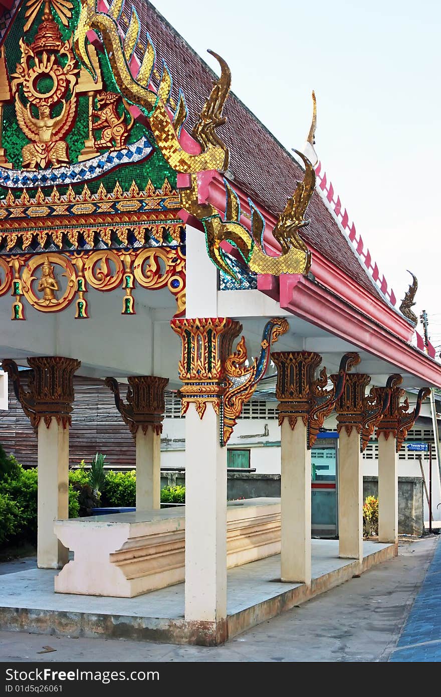 Beautiful buddhist marble temple in Pattaya Thailand. Beautiful buddhist marble temple in Pattaya Thailand