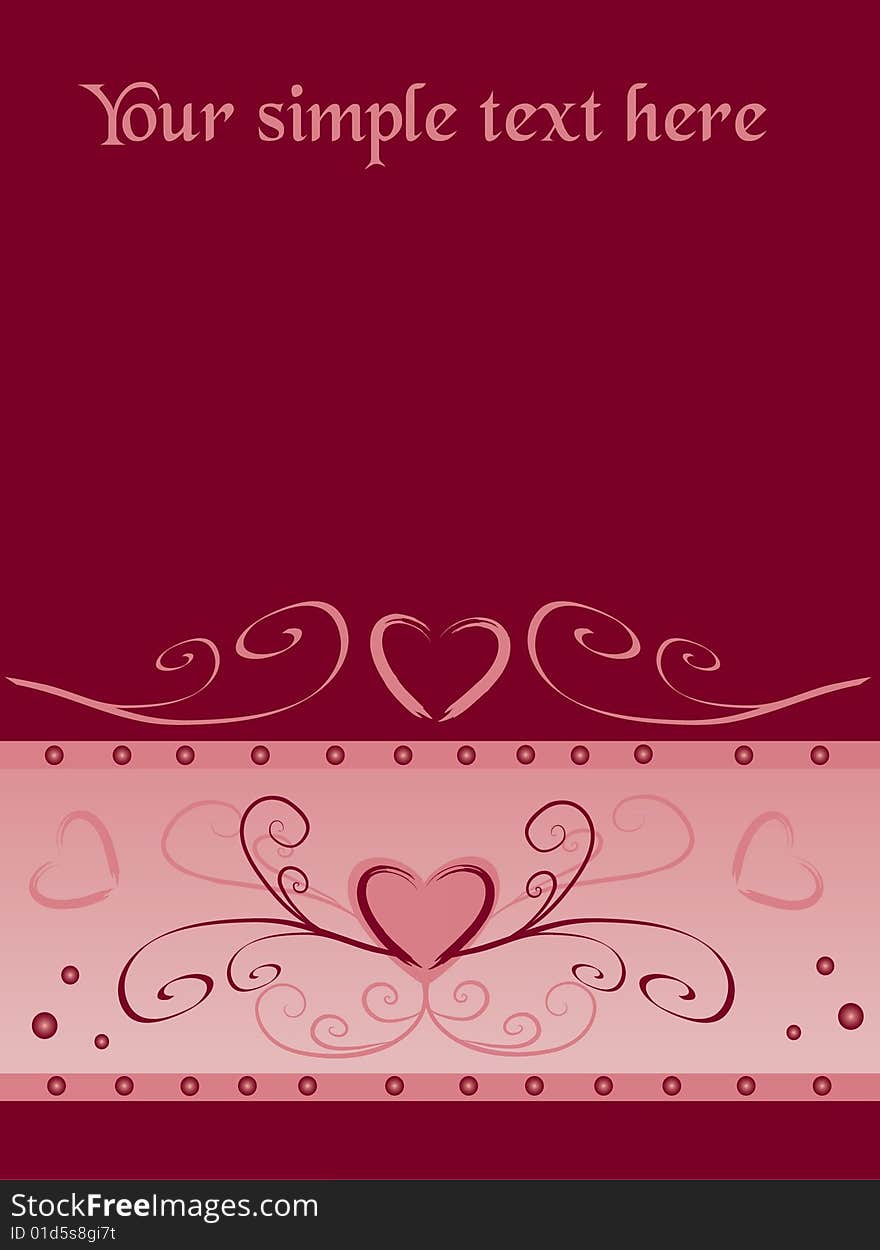 A valentines background with  with room for text