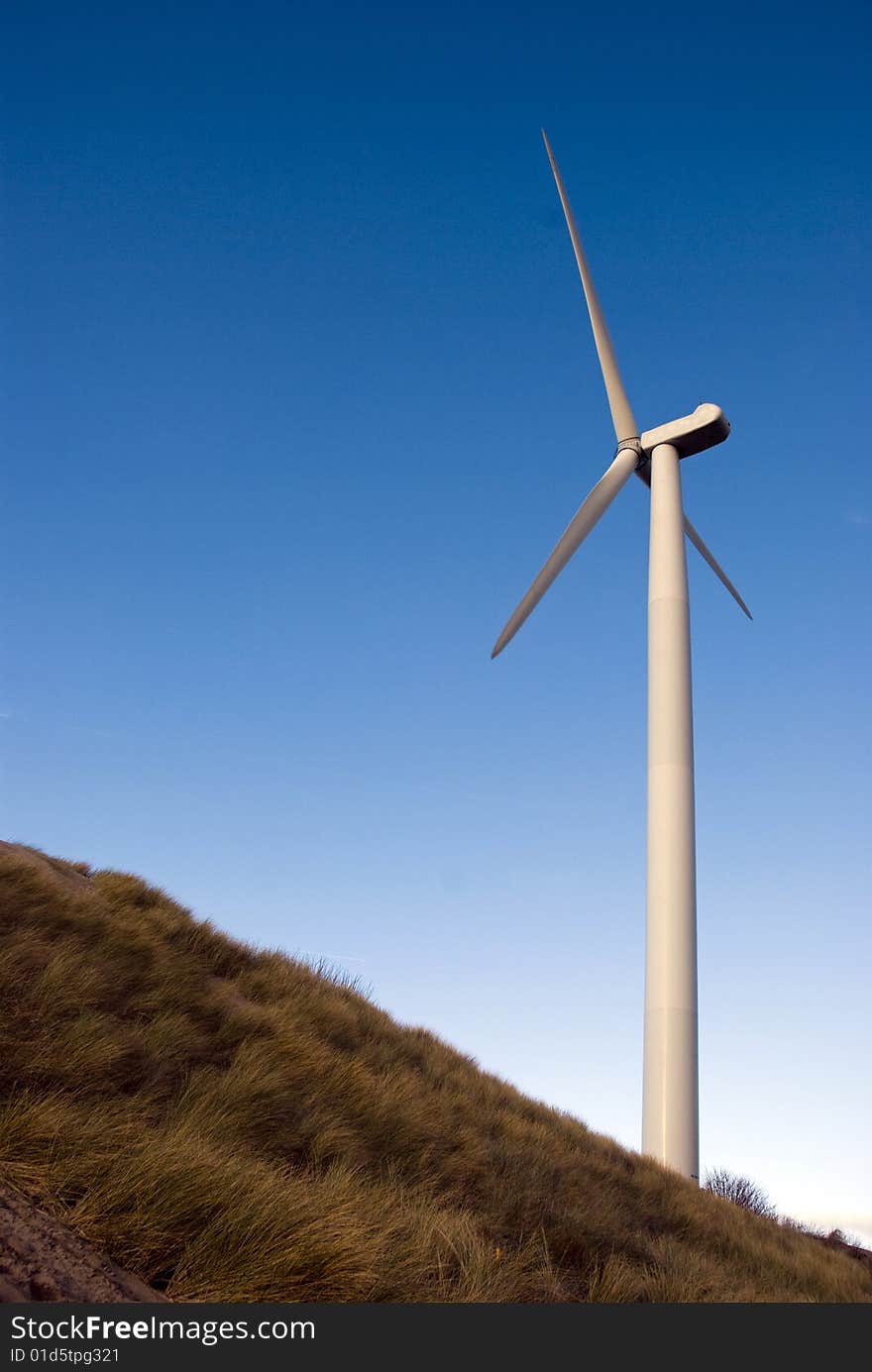 Windmill in holland with power generator