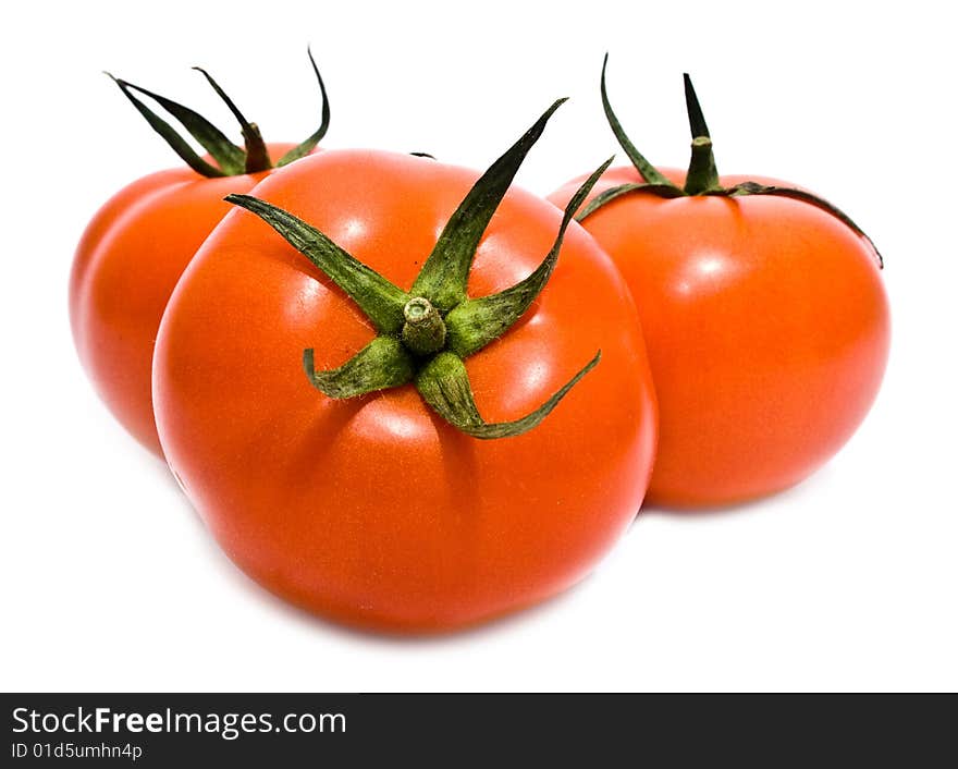 Tomato on a white background. Tomato on a white background