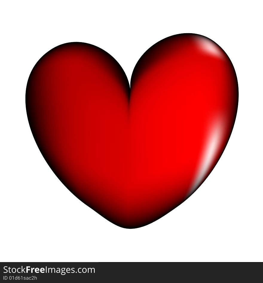 Vector illustration of beautifull red heart