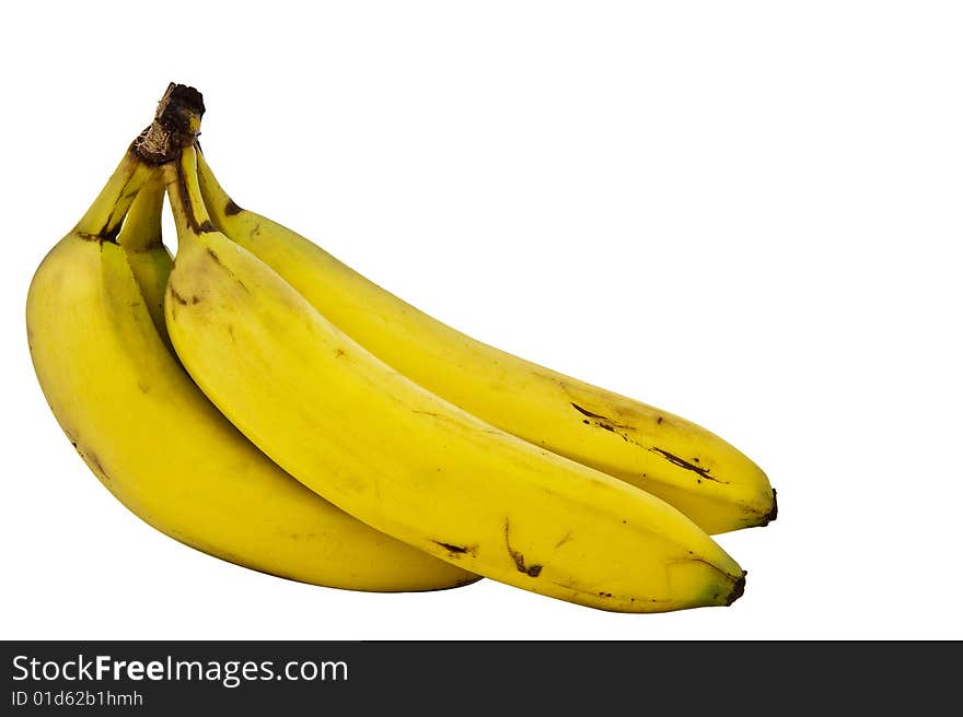 Bananas on white background