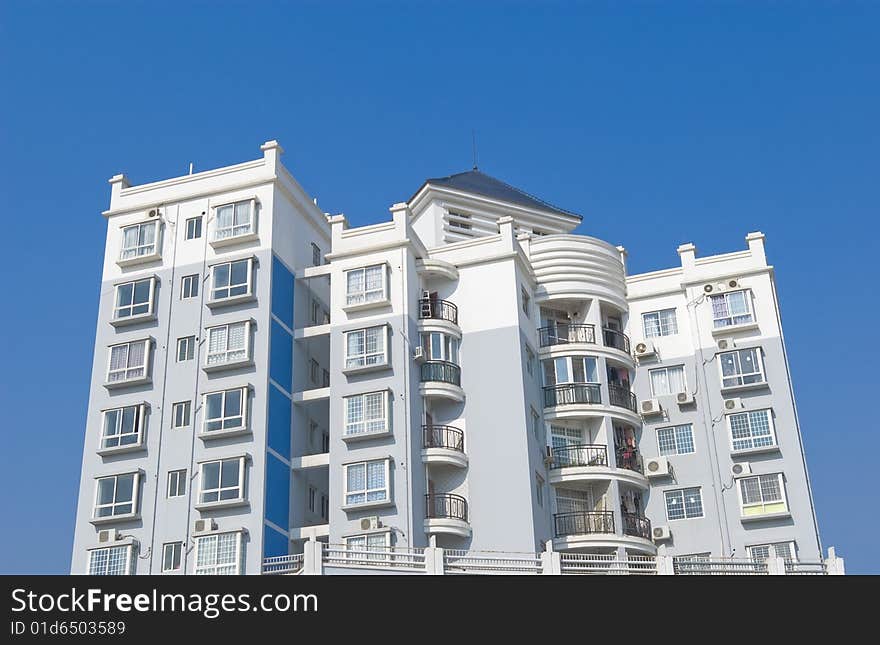 Pure blue background of modern architecture. Pure blue background of modern architecture.