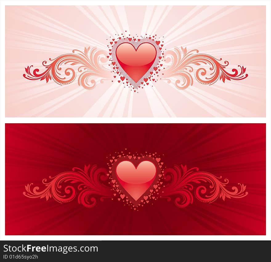 Heart with decorative ornament - vector illustration. Heart with decorative ornament - vector illustration