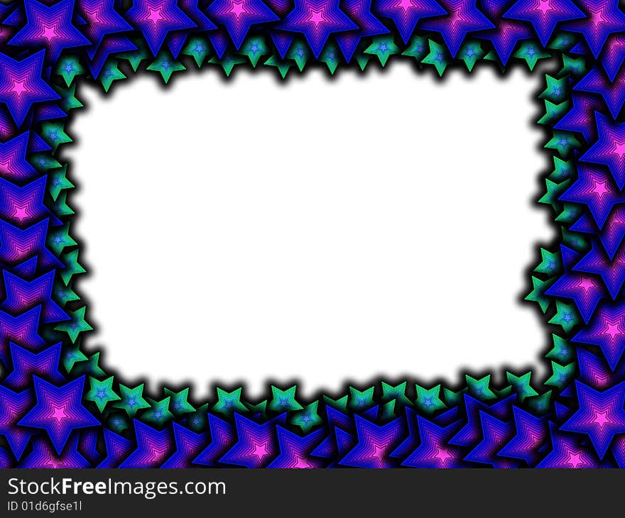 Frame made out of stars with a white customisable space. Frame made out of stars with a white customisable space.