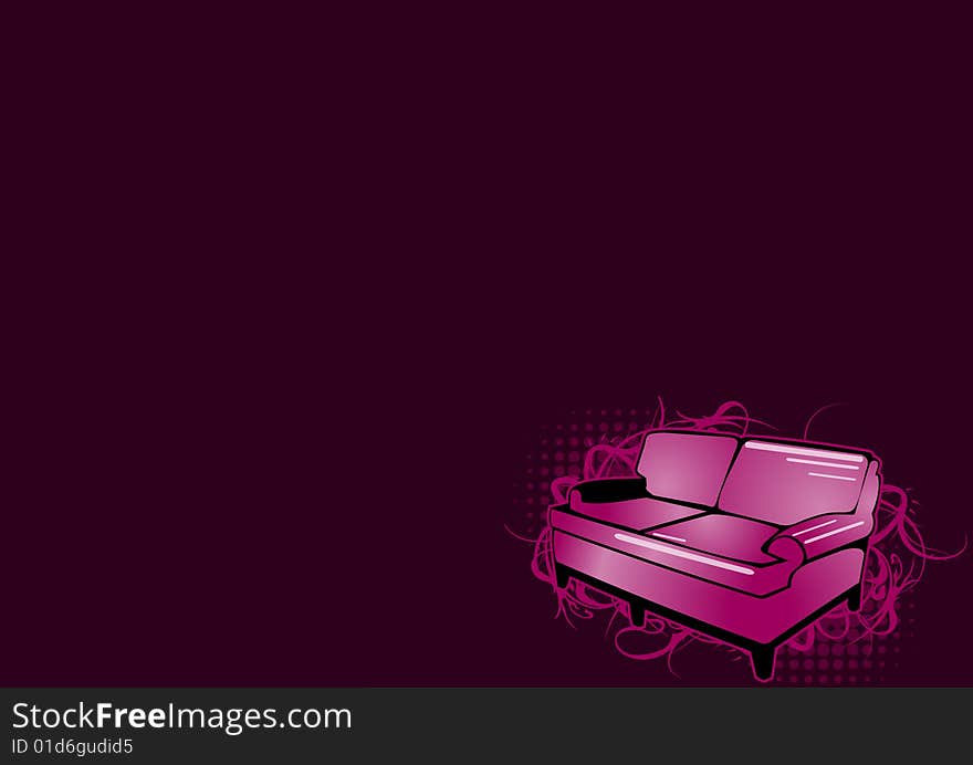 Modern sofa vector designed for interior business promotion