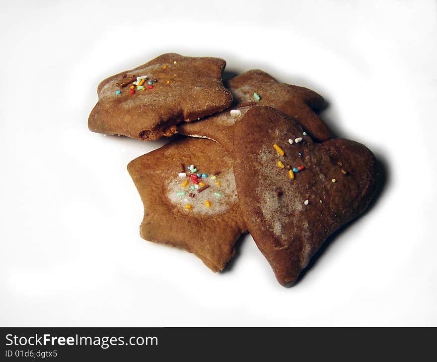 Four tasty cookies with sugar