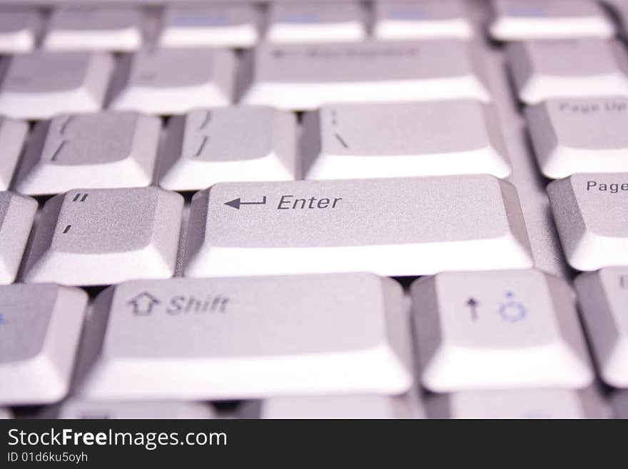 Closeup image of laptop keyboard buttons