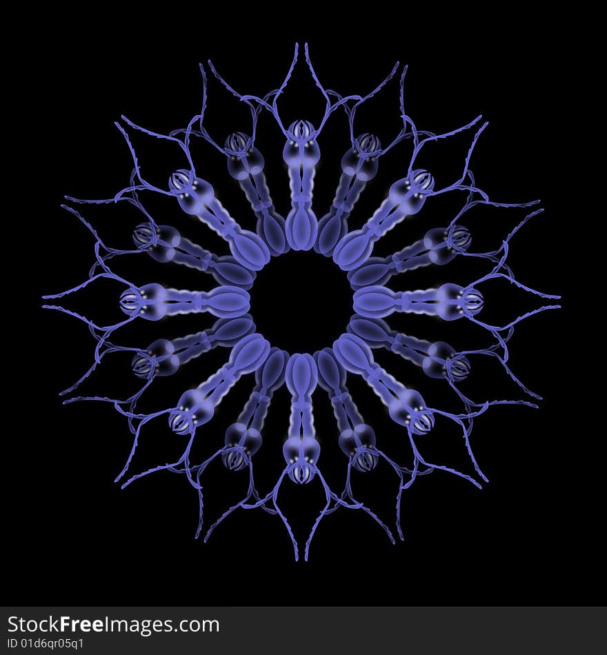 Illustration on fractal abstract on an isolated background. Illustration on fractal abstract on an isolated background