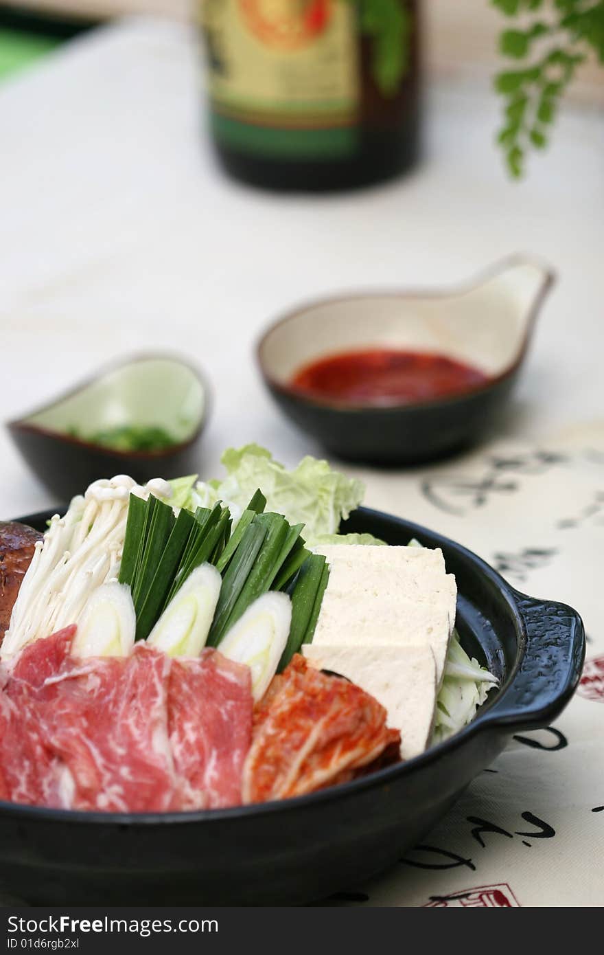 Prepared and delicious sushi taken in studio