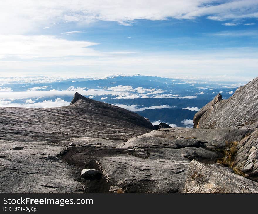 View from highest mountain in south east asia. View from highest mountain in south east asia