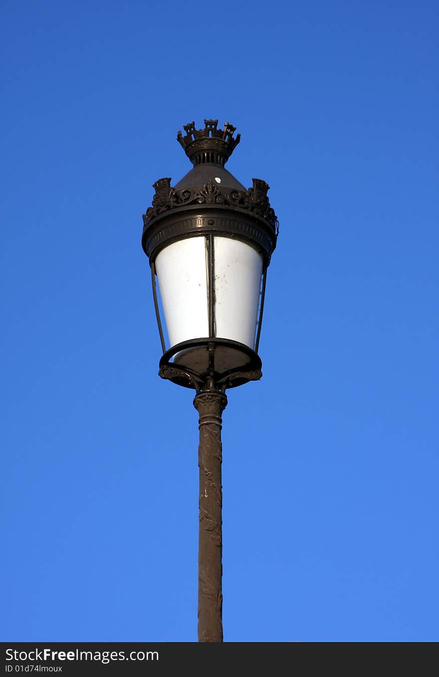 Old style lamp used around the city in Luxembourg. Old style lamp used around the city in Luxembourg