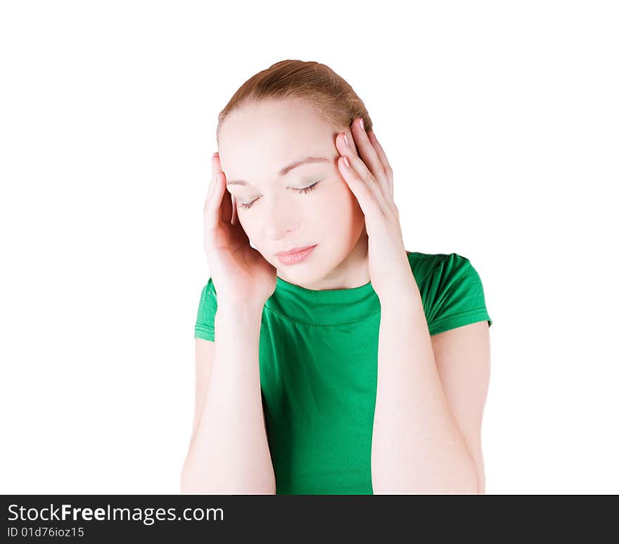 Woman with headache