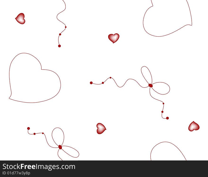 Vector seamless pattern with heart