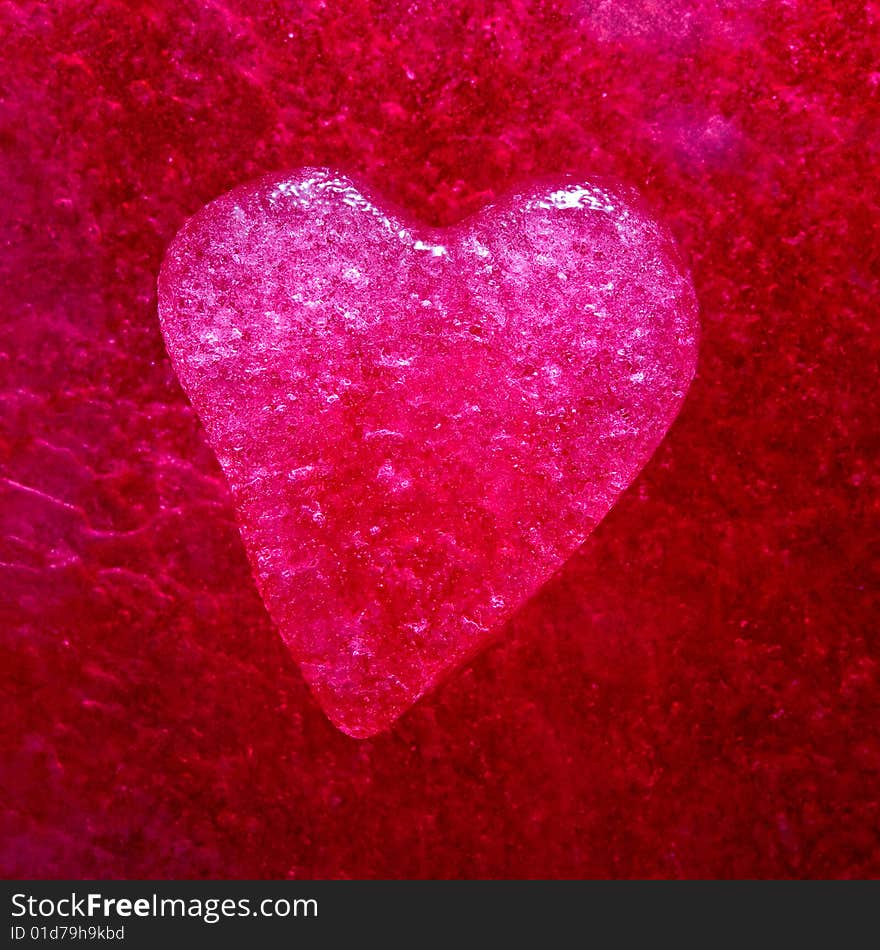 Stock photo: an image of red heart on a purple background. Stock photo: an image of red heart on a purple background