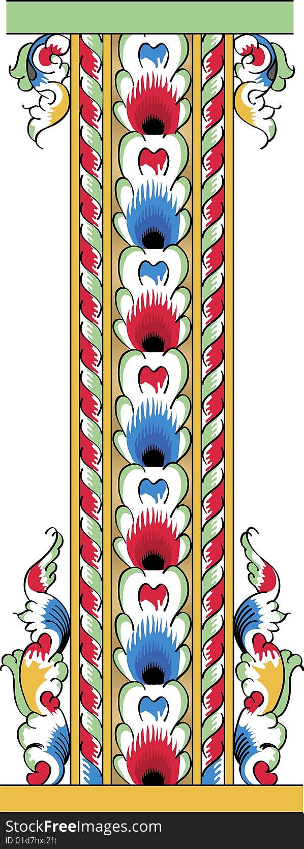 Vector border of orthodox ornamental pattern