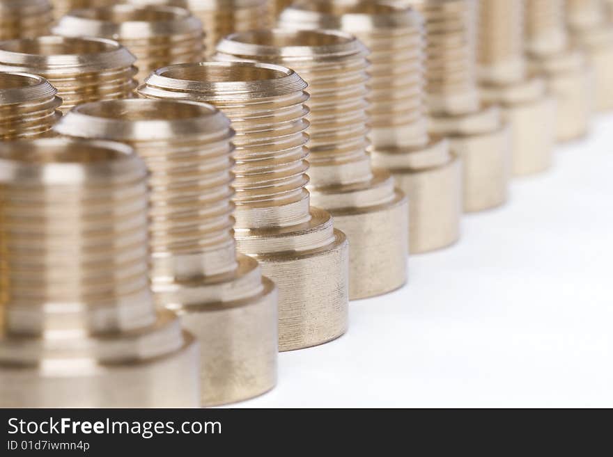 Threaded pipe fittings - close up