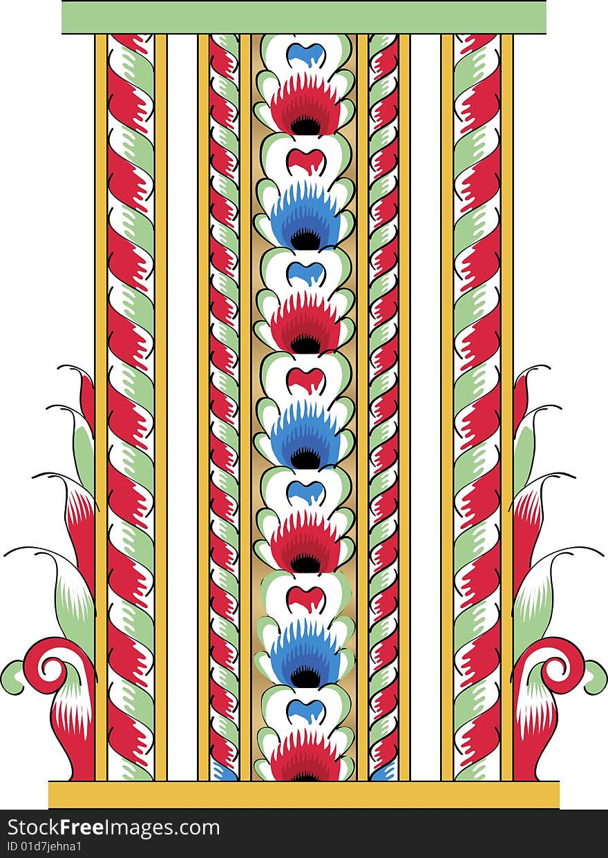 Vector border of orthodox ornamental pattern