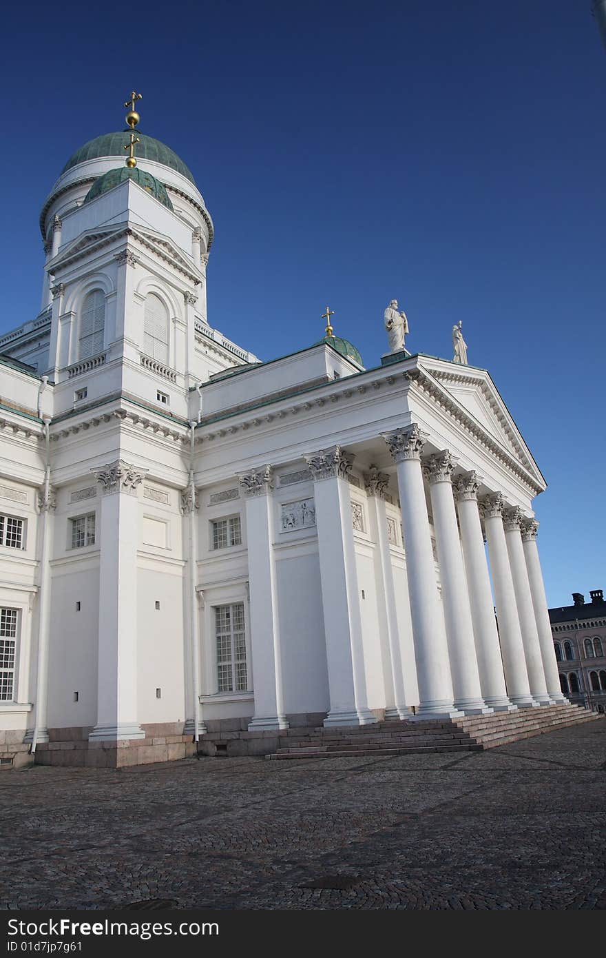 Tuomiokirkko, the Lutheran Cathedral in Helsinki Finland. Tuomiokirkko, the Lutheran Cathedral in Helsinki Finland