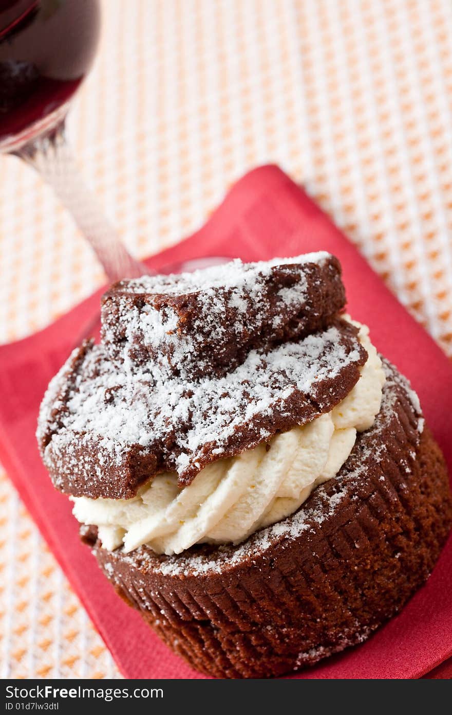 Delicious Chocolate And Cream Muffins