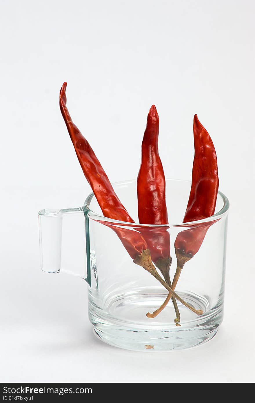 Red Chilly In White Cup