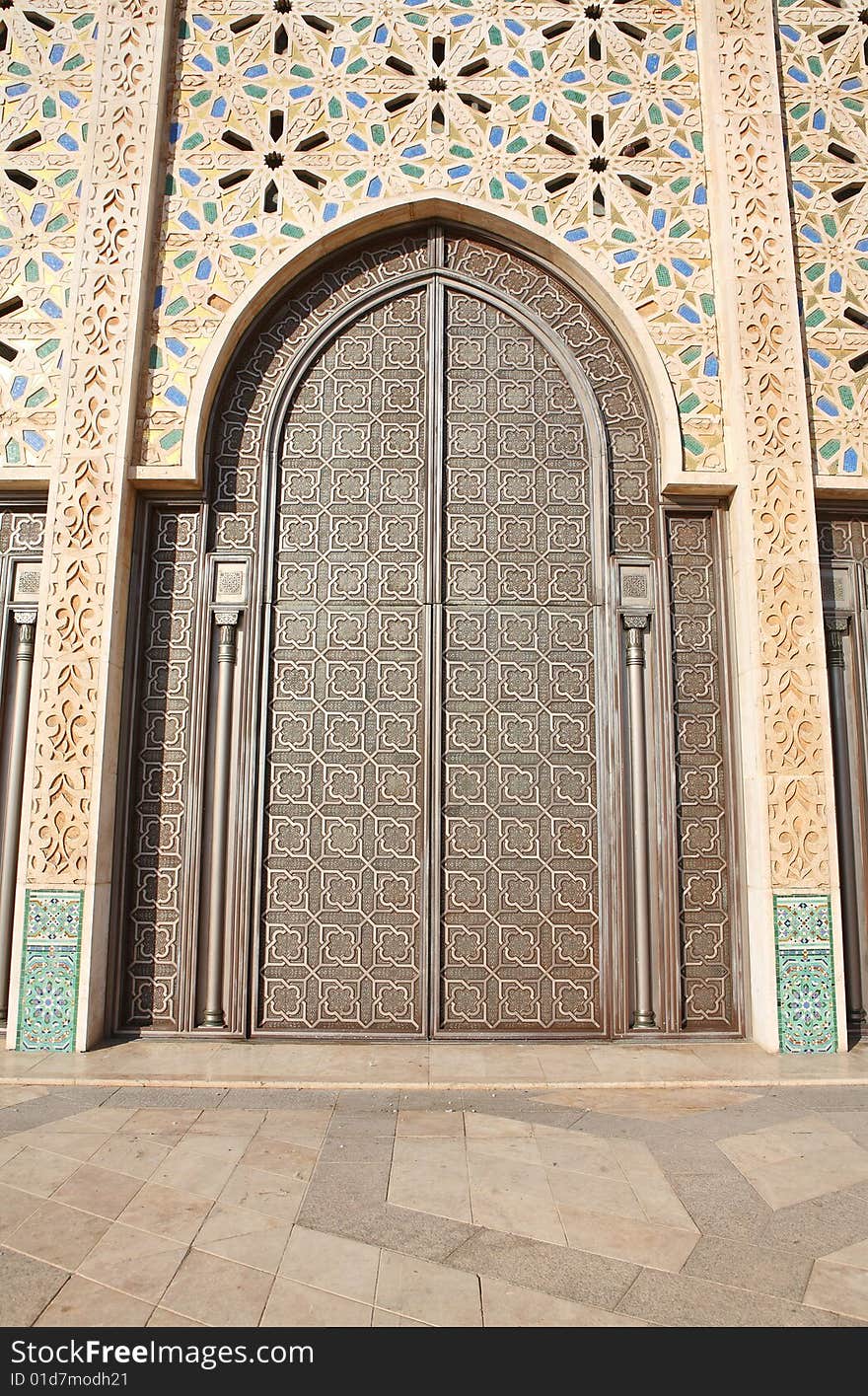 Decoration of Hassan II Mosque