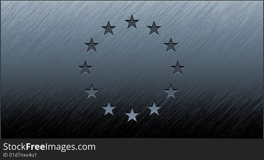 Image of metallic European Union flag