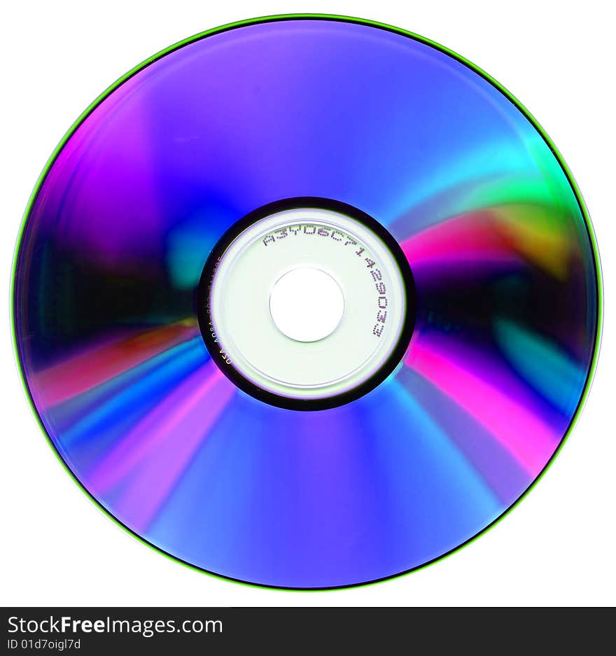 Compact disk isolated on white background