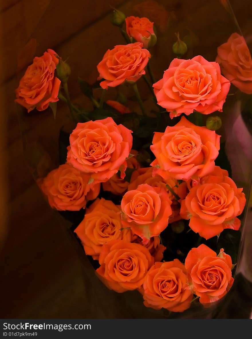 Close-up Bunch Of Red Roses