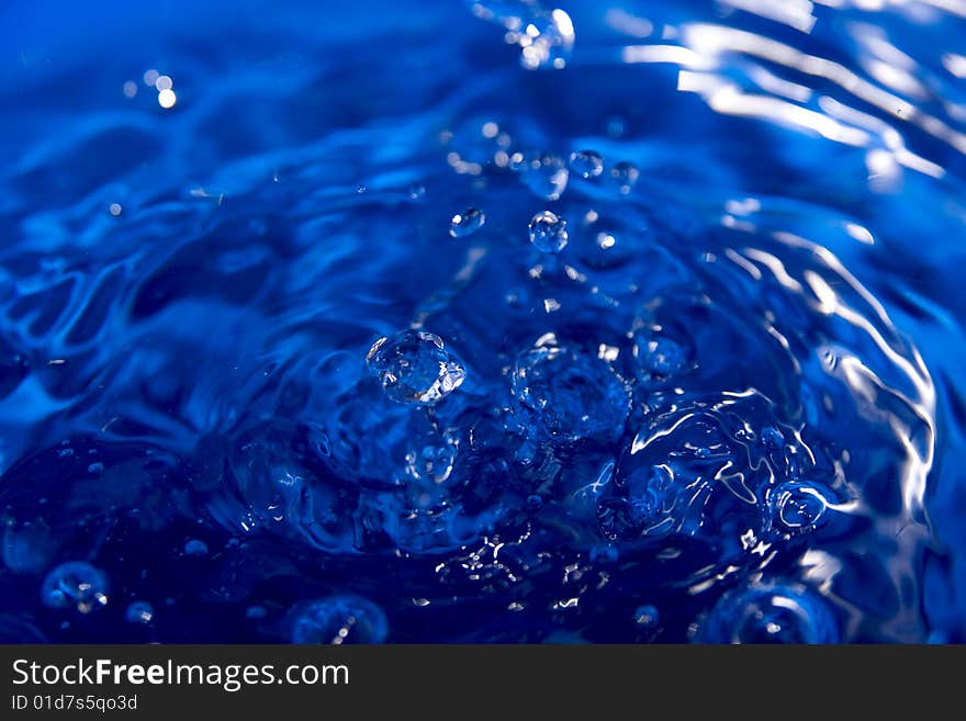 Blue water drops for background