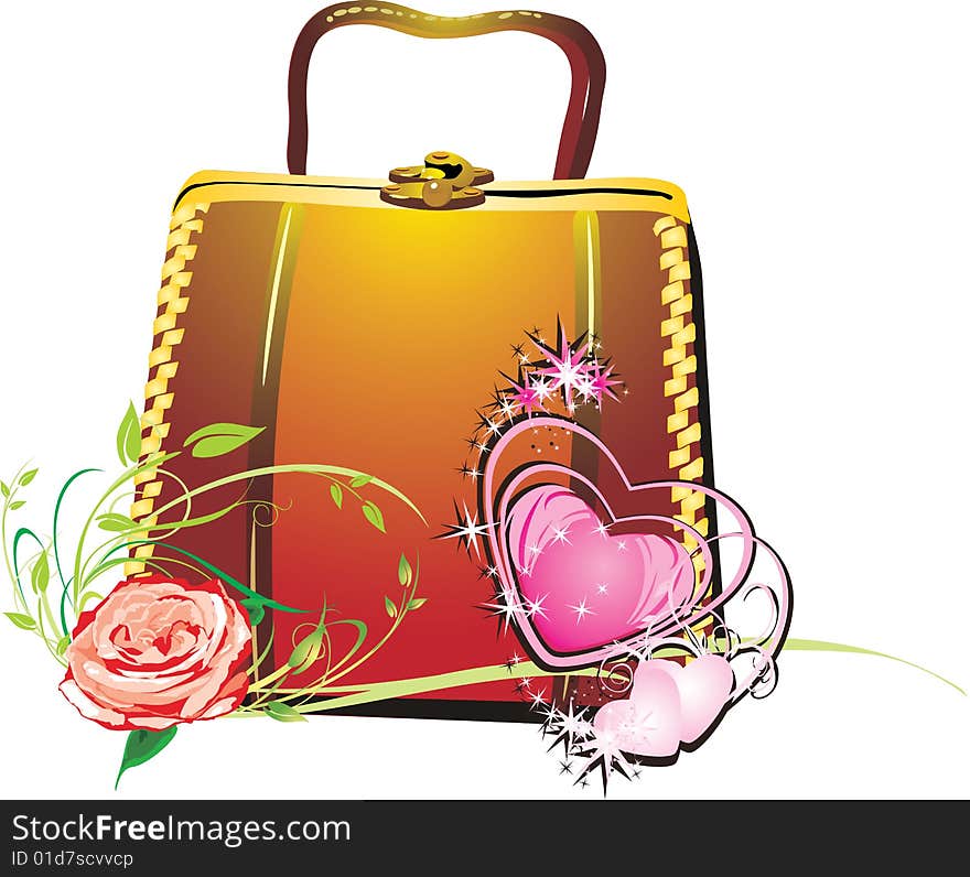 Womanish bag in a gift to the day of Valentine