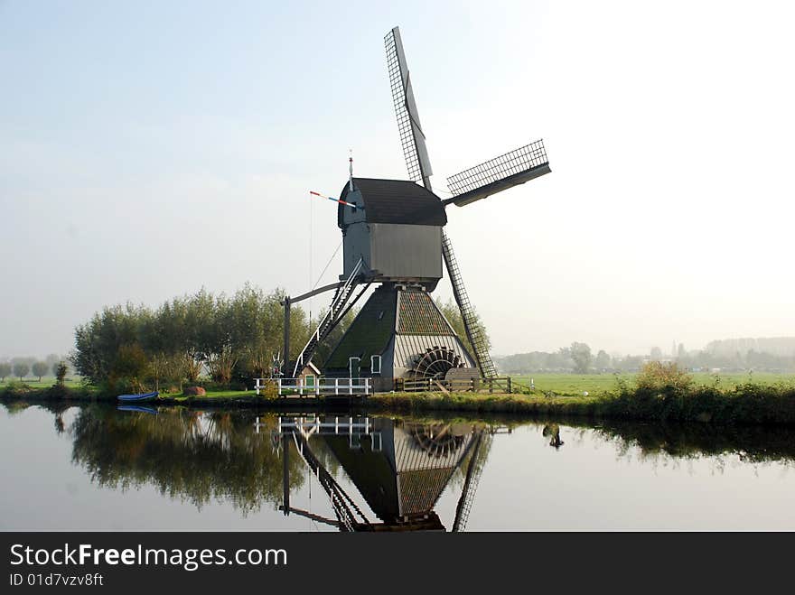 Windmills in Kinderdijk near Rotterdam (Holland)