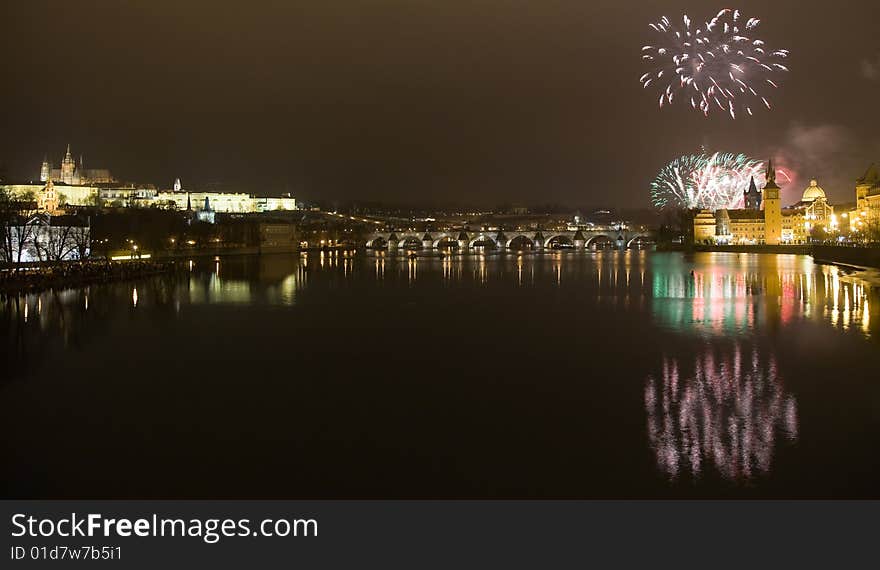 Festive New Year 2009 fireworks